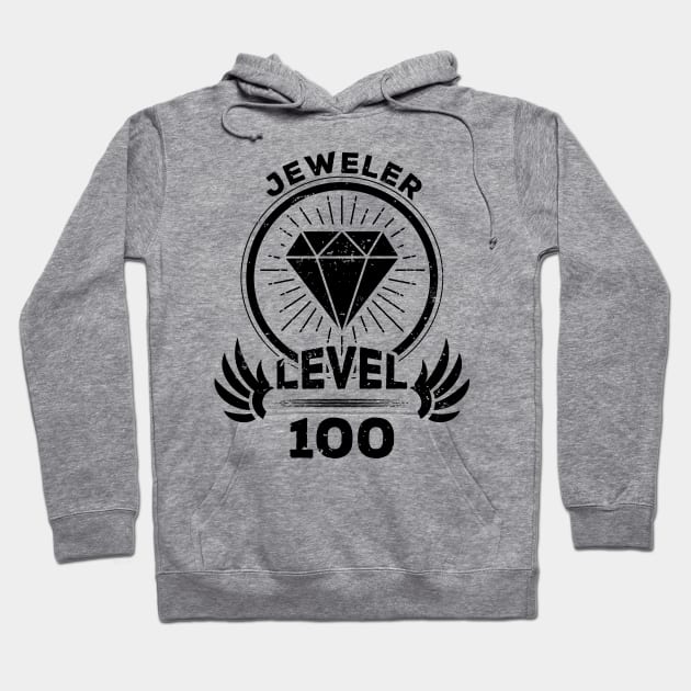 Level 100 Jeweller Gift For Jeweller Hoodie by atomguy